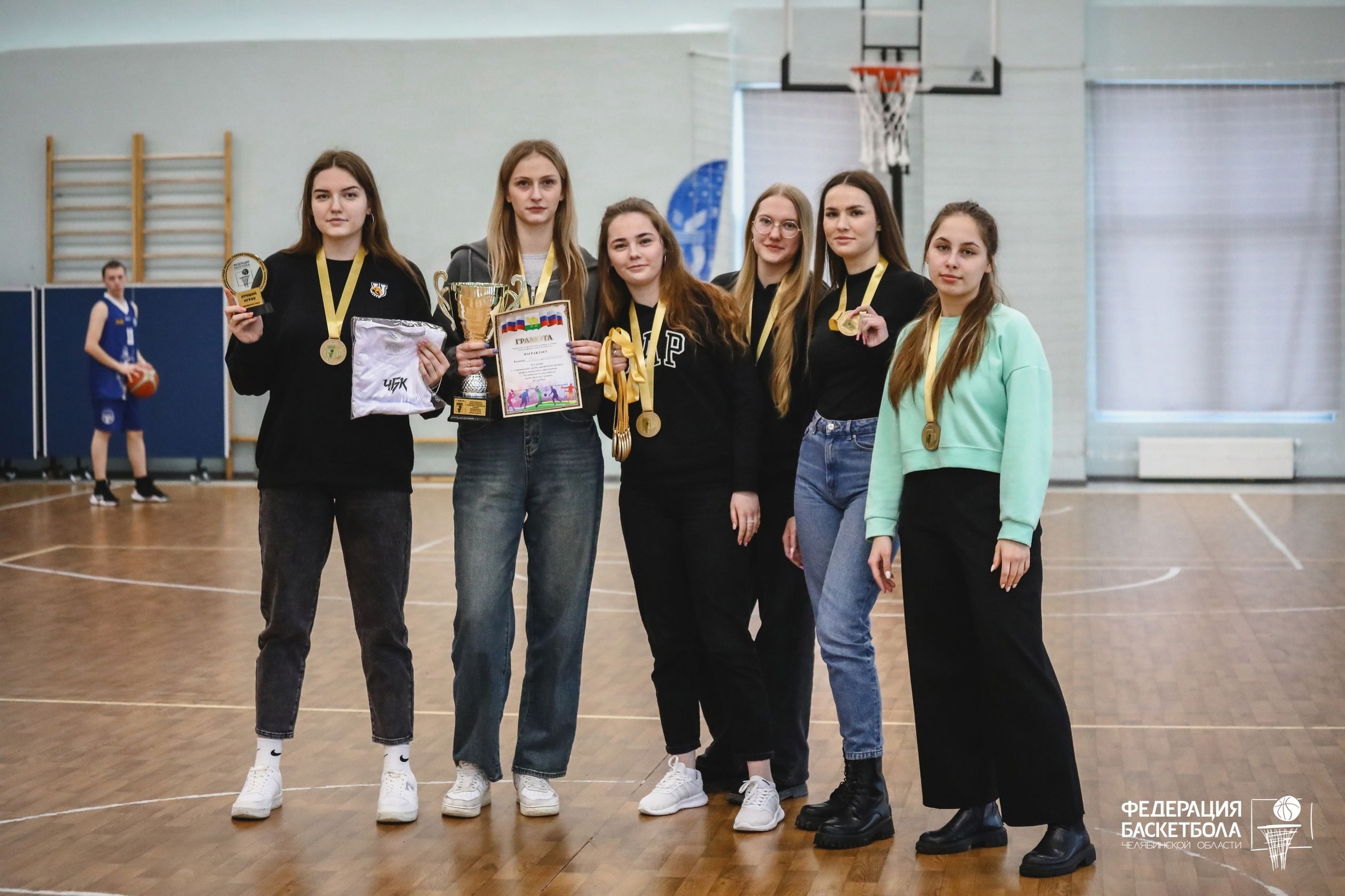 Победа в городской Спартакиаде вузов среди женских команд 2 группы по баскетболу