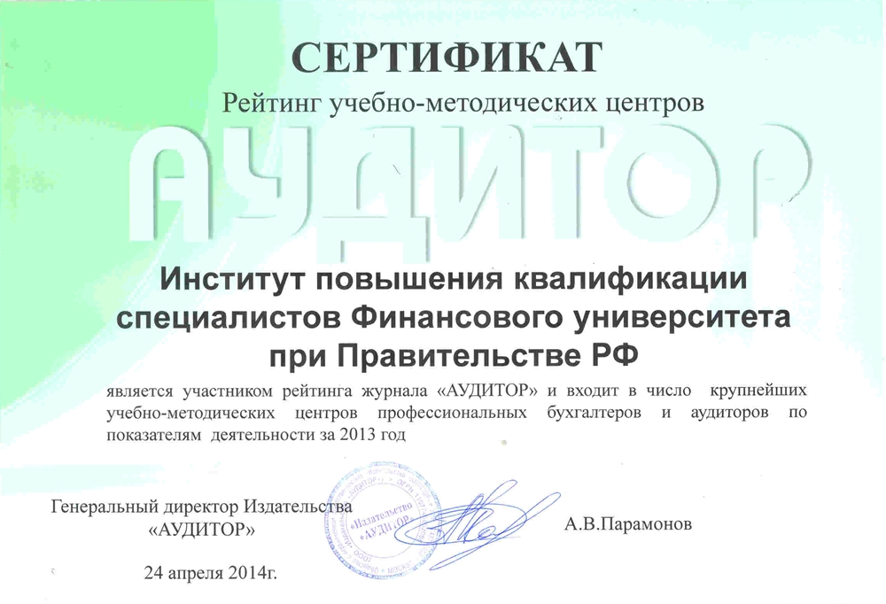Аудитор 2013
