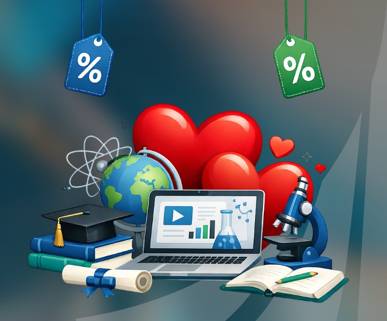 Дарим любовь к знаниям: скидка 14% на все образовательные программы!